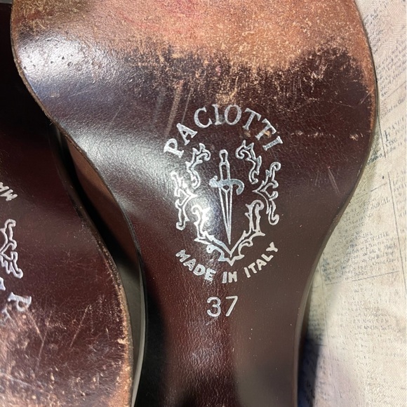 Cesare Paciotti Vintage Brown Oxford Heel Size 37 - Picture 13 of 16